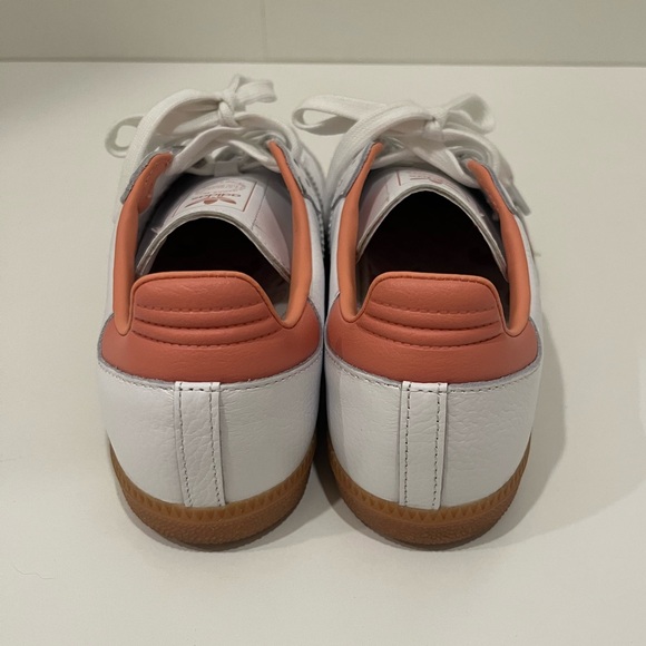 Adidas Samba White and Coral Trainers - Picture 3 of 8